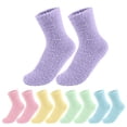 thumbnail image 4 of LWNYDPLSD Womens Socks Work Socks Women Fuzzy Fluffy Cozy Slipper Socks Warm Soft Winter Plush Home Sleeping Socks Yellow, 4 of 8