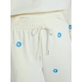 thumbnail image 5 of Free Assembly Women's and Women's Plus Embroidered Cropped Sweatpants, 23" Inseam, Sizes XS-4X, 5 of 6