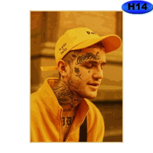 Póster de rapero de Hip Hop Lil Peep, pegatinas de pared, papel Kraft, póster de cantante Vintage, decoración del hogar, pintura, Mural, imágenes