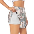 thumbnail image 2 of Bixox Women's Cute Tennis Racket pattern 2 in 1 Running Shorts - Lightweight Athletic Workout Gym Yoga Shorts Liner with Pockets - XX-Large, 2 of 7
