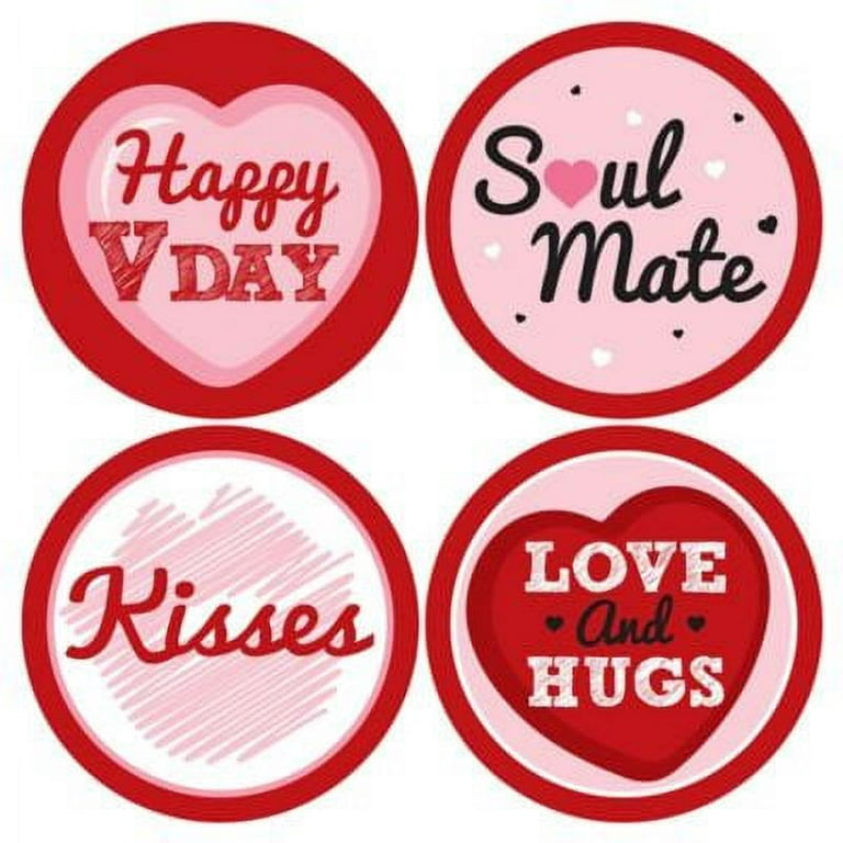 Big Dot Of Happiness Conversation Hearts - Valentine's Day Favor Kids  Stickers 16 Sheets 256 Stickers