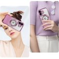 thumbnail image 3 of Compatible with iPhone 17 Magnetic Glitter Case Compatible with Magsafe Luxury Bling Rhinestone Case with Logo View Plating Sparkle Diamond Camera Lens Protection for Women Girls, 3 of 6