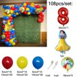 thumbnail image 3 of Kit de 108 guirnaldas de globos de Blancanieves y las princesas de Disney, globos de aluminio con números de 30 pulgadas, decoración para fiestas de cumpleaños, suministros para baby shower, 3 of 5