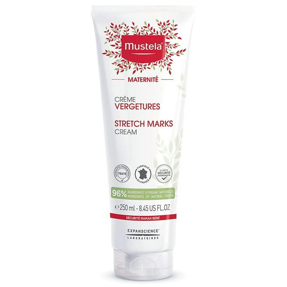 Mustela Crème pour Vergetures de Maternité pour la Grossesse - Hydratant de Massage Soins de la Peau Naturel avec Avocat Naturel, Maracuja et Beurre de Karité - Légèrement Parfumée - 8,45 fl oz