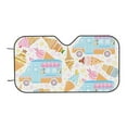 thumbnail image 7 of Haiem Icecream Truck Car Windshield Sun Shade - Blocks UV Rays Sun Visor Protector, Sunshade to Keep Your Vehicle Cool, Universal Fit SUV Van Sedan-Medium, 7 of 7
