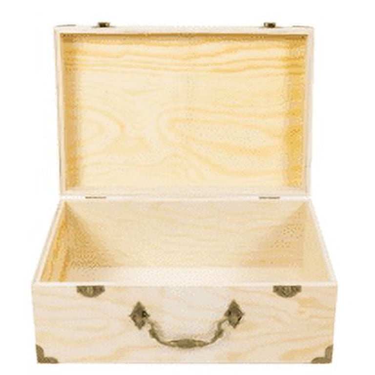 Hello Hobby Natural Wood Keepsake Box with Hinged Lid photo 6