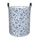 thumbnail image 1 of Balery Rabbit And Butterfly Cesta de ropa redonda con asas, impermeable, independiente, para ropa, juguetes, dormitorio y familia-Medium, 1 of 6