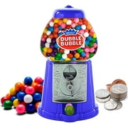 Playo Gumball Machine for Kids 8.5" - Coin Operated Toy Bank - Dubble Bubble Red Gum Machine Classic Red Style Includes 45 Gum Balls - Kids Coin Bank - Candy Dispenser - Blue