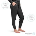 thumbnail image 2 of Hello Mello CuddleBlend Joggers Loose Drawstring Buttery Soft Lounge Pants, Black to Bed X-Large (Women's), 2 of 6