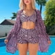 thumbnail image 1 of Trajes de baño para mujer, Trajes de baño para mujer, Traje de baño bikini dividido para mujer, Conjunto de tres piezas para mujer con soporte para el pecho y sin soporte de acero, Traje de baño de na, 1 of 3