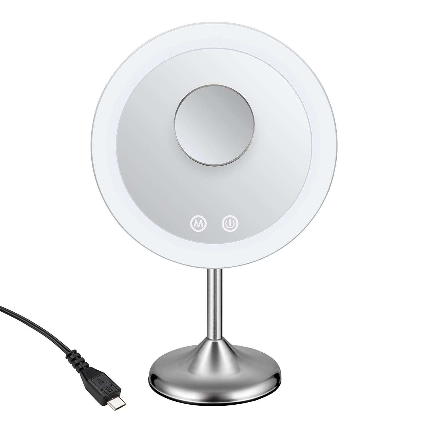 Conair Unbound Mirror Rechargeable LED Lighted With 10x Spot