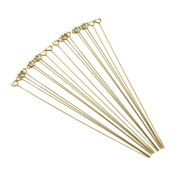Visland 20 Pcs Greeting Card Holder Elegant Heart/Round Shape Metal Notes Card Holder Clips for Home Wedding Party
