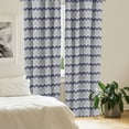 thumbnail image 3 of Ambesonne Vintage Tribal 4-Panel Curtains, Aztec Style Ornament, 56"x95", Indigo and Ivory, 3 of 4
