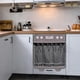 thumbnail image 5 of Falda de horno de lino hecha a mano con bordes fruncidos y lazos de cinta, montaje sin costuras, decoración de cocina para gabinetes y electrodomésticos, 5 of 7