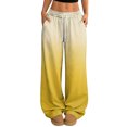 thumbnail image 2 of Hearthz Women's Pajama Pants Drawstring Wide Leg Gradient Lounge Pants Womens Baggy Soft Comfy Lightweight Sleepwear Bottoms, 2 of 7