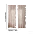 thumbnail image 3 of Gallickan Pink Lace Sheer Curtain with Floral Embroidery, Rod Pocket Semi-Sheer Window Drape 63x55 Inches, for Home Decor, 1pc Curtains, 3 of 6