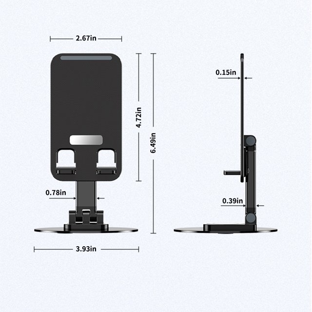 Ruiboury Phone Holder Desktop Stand Swivel Mount Phones Rack Adjustment Convenience Aluminum Alloy Rotatable Mobilephone Bracket Gold