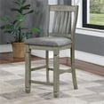 thumbnail image 5 of Furniture of America Wuor Wood Padded Counter Chairs in Gray (Set of 2), 5 of 9