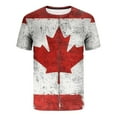 thumbnail image 4 of Jinhomg Canada Flag T Shirts for Men Big And Tall Casual Short Sleeve Round Neck T-Shirt 2025 National Day Gift for Friends Or Family Red M, 4 of 5