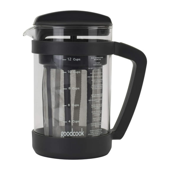 Goodcook Koffe 1.5L Glass Cold Brew Coffee Maker with BPA-Free Plastic Frame