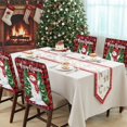thumbnail image 4 of Merry Christmas Snowman Chair Covers Set of 1 Green Tree Winter Snowflake Red Plaid Chair Back Covers Stretch Removable Washable Slipcovers Protector for Dining Room Kitchen Party Decor, 4 of 5