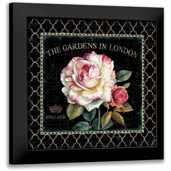 Audit, Lisa 12x12 Black Modern Framed Museum Art Print Titled - Garden View VII