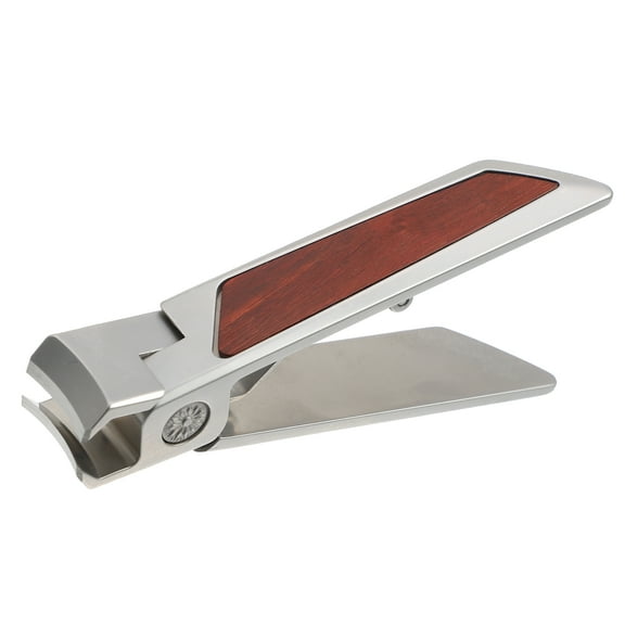 Unique Bargains 1 Pc Nail Clippers for Nail Care Sharp Nail Clipper for Men and Women Silver Tone Red Stainless Steel