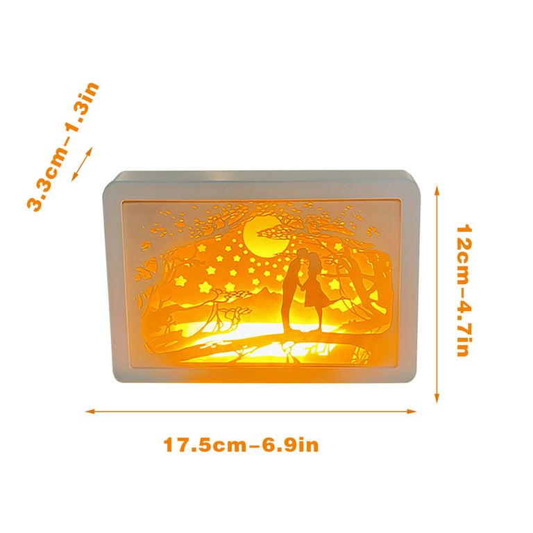 3D Paper Carving Night Lamp - Papercut Light Boxes - Shadow Box Led Light -  Paper Sculptures - Creative Shadow Painting Desk Lam