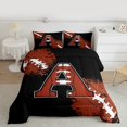 thumbnail image 2 of Homewish Monogrammed A Theme Bedding Comforter Set,Rugby Ball Game Twin Comforter Sets,Football Sport Theme Bedding Set For Boy Teens,Ultra Soft Bedroom Decor Reversible,2 Pieces, 2 of 8