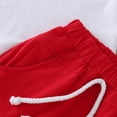 thumbnail image 4 of Zanarzt Summer Baby Boy Clothes Toddler Baby Boy 4th of July Clothes Star Stripe Print Short Sleeve Shirt Shorts Set Memorial Day Outfit White,12-18 Months, 4 of 6