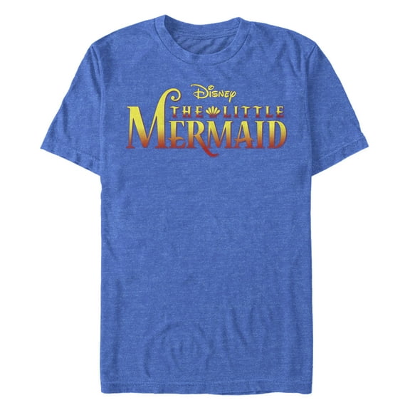 Men's The Little Mermaid Classic Yellow and Orange Movie Logo  Graphic T-Shirt