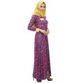 thumbnail image 3 of Bimba Womens Muslim Printed Jilbab Dress Designer Abaya With Pockets & Hijab, 3 of 6