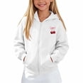 thumbnail image 3 of JAJAHO Girls Zip Up Hoodie Sweatshirt With Pockets Cherry Print Long Sleeve Jacket For Kids 5-14Y, 3 of 6