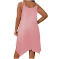 thumbnail image 5 of Summer Savings ! Womens Plus Size Dresses Sale Spring Summer Sleeveless Round-Neck Outwear Fashion Loose Breathable Dress for Women Pink 3Xl, 5 of 8