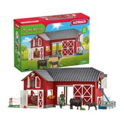 Schleich Farm World Big Red Barn Playset with Farm Animal Toys