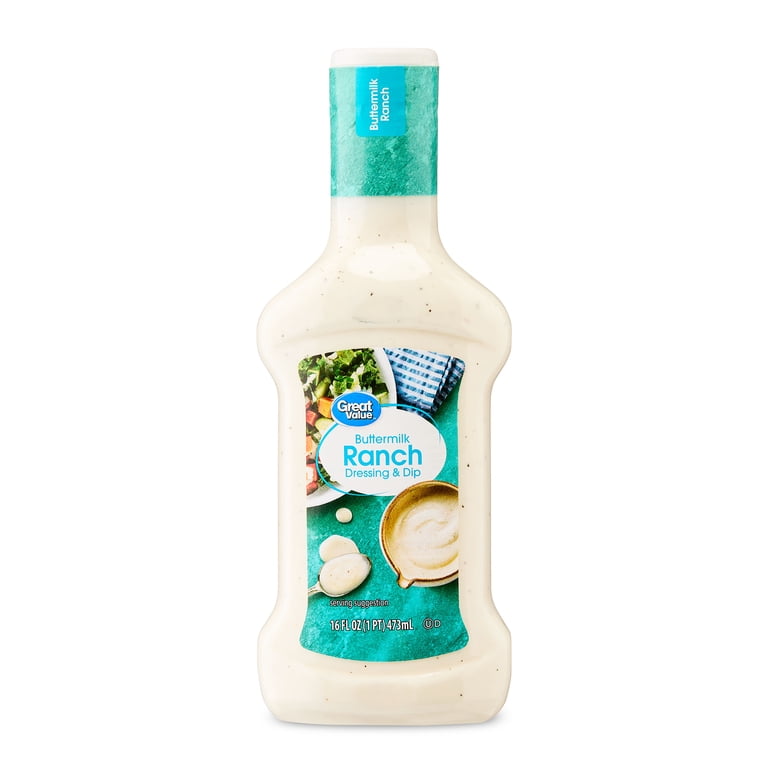 (12 pack) Great Value Buttermilk Ranch Dressing & Dip, 16 oz (12 pack) Great Value Buttermilk Ranch Dressing & Dip, 16 oz