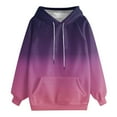 thumbnail image 6 of MELDVDIB Womens Hoodies Fall Winter Gradinet Printed Long Sleeve Oversized Hooded Sweatshirts Fashion Casual Pullover Tops with Pocket Wine M, 6 of 7