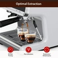 thumbnail image 5 of Ataucjin Espresso Machine With Grinder, 20 Bar Semi Automatic Espresso Machine With Milk Frother Steam Wand, Macchiato, Home Espresso Maker With Milk Frother, 2.8 Liter Water Tank, 5 of 7