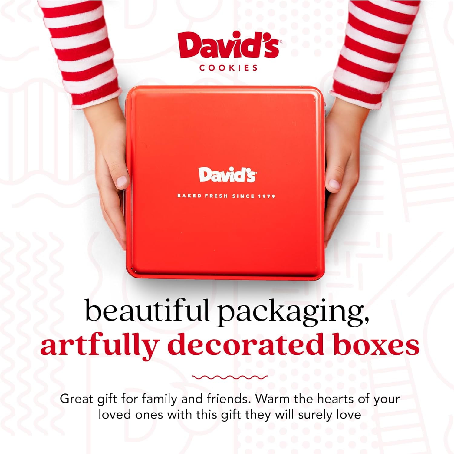 David’s Cookies Assorted Gourmet Cookies (10 x 2 oz) and Brownies (12 x 1.5 oz) Gift Tin