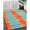 thumbnail image 2 of Ahgly Company Indoor Rectangle Contemporary Turquoise Green Abstract Area Rugs, 2' x 3', 2 of 6