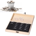 thumbnail image 3 of Coin  Box, Exquisite Coin Organizer Wooden  for Office for Home for Living Room, 3 of 8