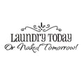 thumbnail image 1 of 3 x Laundry Today Letter Removable Self-adhesive Wall Sticker Decal Mural Room Decor, 1 of 5