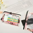 thumbnail image 4 of Black Cat with Rose 2 Pack Pencil Pouch for 3 Ring Binder Smooth Zipper Folders with Pockets Clear Window Pencil Case, 4 of 6