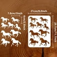thumbnail image 2 of Plantilla de plástico PET de 8,3 x 11,7 pulgadas con diseño de caballos al galope para pintar. Plantilla hueca para dibujo de caballos al galope. Plantilla con temática animal., 2 of 9