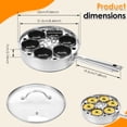 thumbnail image 2 of Fkszll 2026 New Egg Poacher Pan Nonstick Poached Egg Maker 304 Stainless Steel 2 in 1 Egg Poaching Pan with Lid with 6 Cup Egg Poachers Cookware, 2 of 11