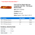 thumbnail image 2 of Front Left Turn Signal Light Lens - Compatible with 1995 - 1999 Nissan Maxima Sedan 1996 1997 1998, 2 of 2