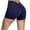 Navy, variant on Women's Biker Shorts Workout Gym Shorts Craze High Waist Tummy Control Seamless Scrunch Running Yoga Leggings Black L