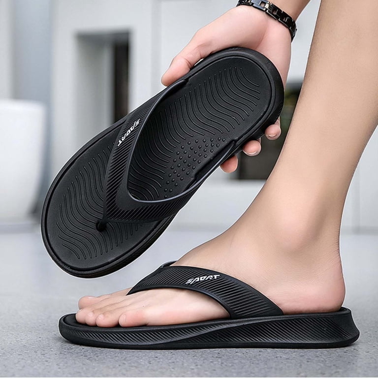 Flip-Flops for Men Outdoor Flat Heel Non-Slip Open Toe Slip  display picture 3