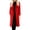 Red, variant on IWRICH Women's Big Notch Lapel Single Mid-Long Wool Blend Coat White XL
