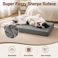 thumbnail image 4 of KSIIA 41in Dog Bed for XLarge Dog Orthopedic Crate Bed with Removable Washable Cover Egg-Crate Foam, Dark Grey, 4 of 8